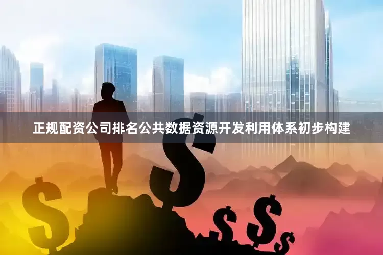 正规配资公司排名公共数据资源开发利用体系初步构建